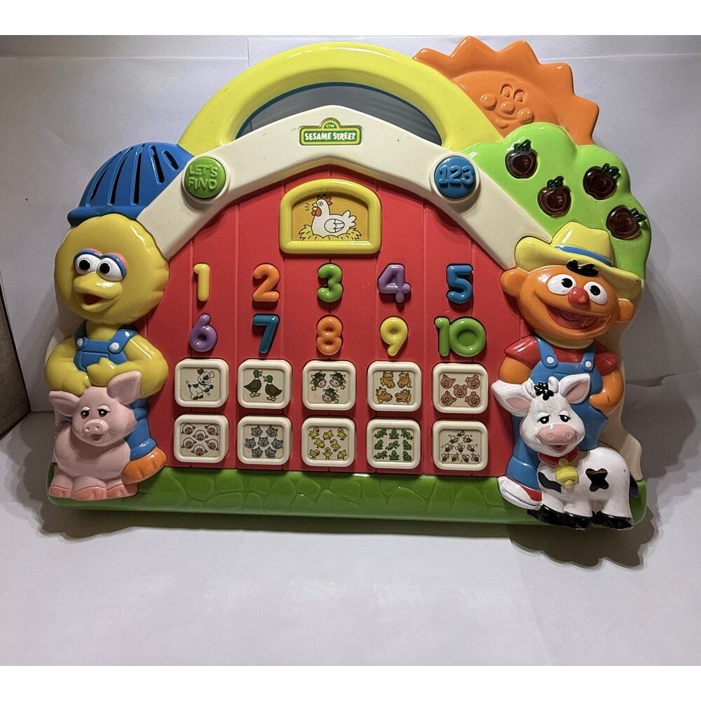 1999 Sesame Street "Let's Find 123 / Number Farm" toy